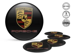 Porsche Ruota Decalcomanias Stile Badge Silicone Esclusivo